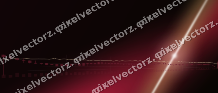 Glowing neon chart background in pink and red