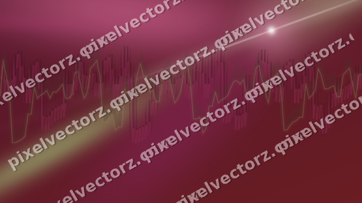 Glowing neon chart background in dark pink and yellow