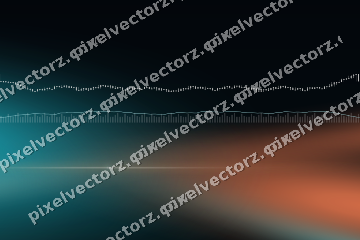 Glowing neon chart background in teal and orange
