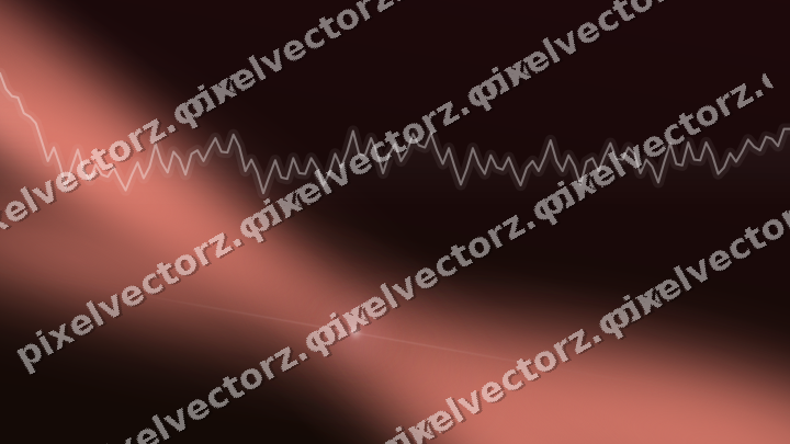 Glowing neon chart background in pink and red