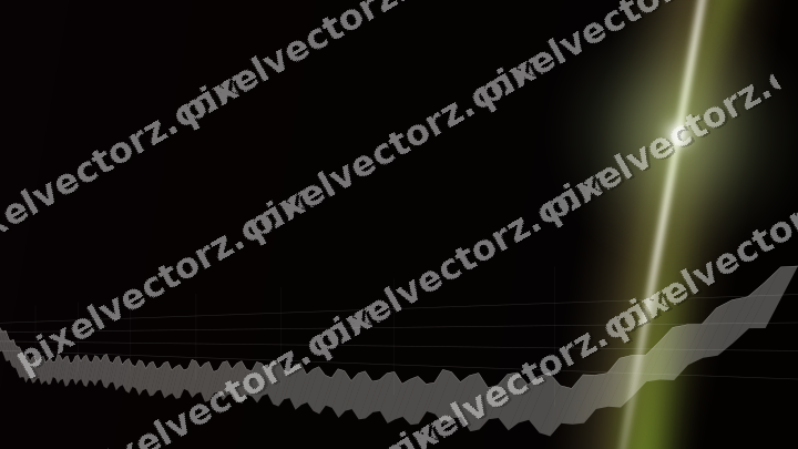 Glowing neon chart background in lime and pink