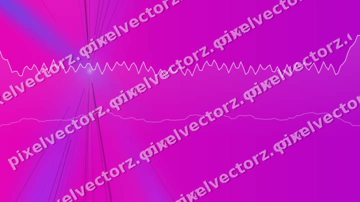 Glowing neon chart background in purple and blue