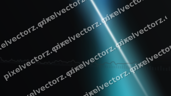 Glowing neon chart background in blue and teal