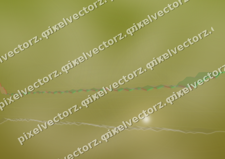 Glowing neon chart background in amber and pale orange