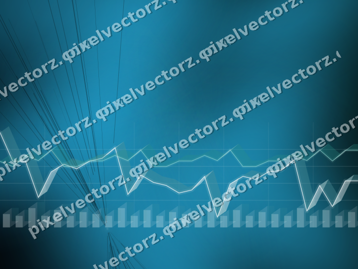 Glowing neon chart background in cyan and teal