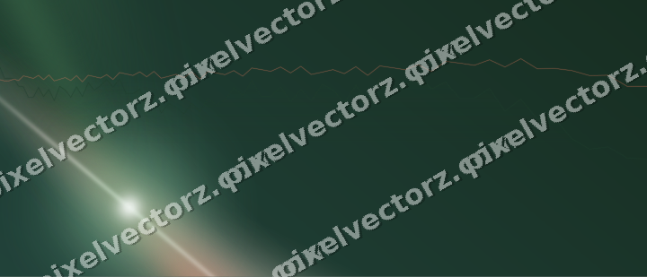 Glowing neon chart background in dark green and red