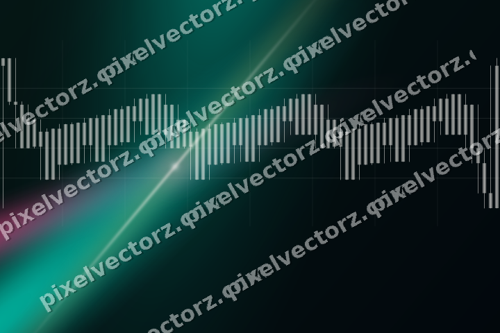 Glowing neon chart background in pink and orange