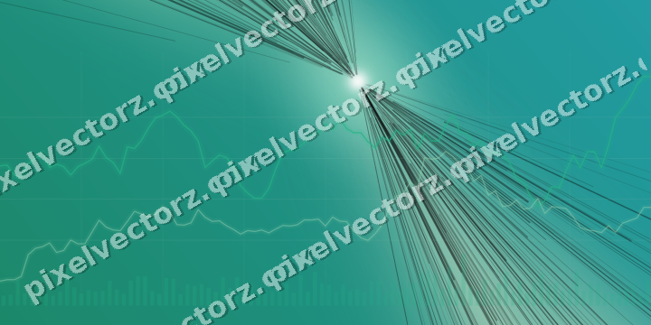Leuchtender Neon Diagramm Hintergrund in Grün und Petrol