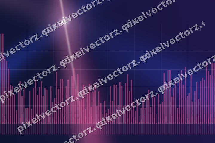Glowing neon chart background in pink and blue