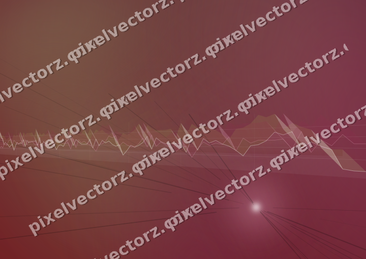 Glowing neon chart background in dark pink and yellow