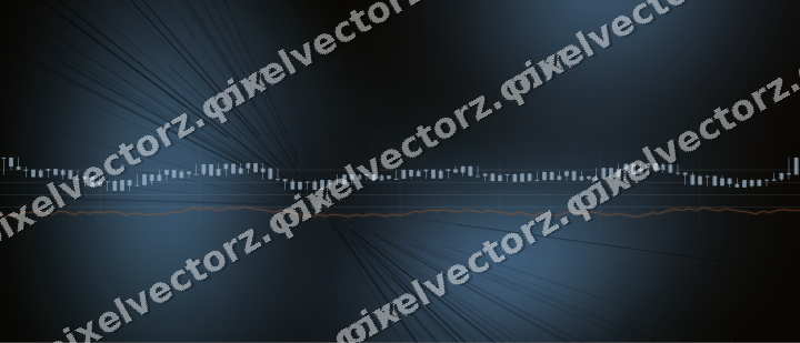 Glowing neon chart background in blue and orange