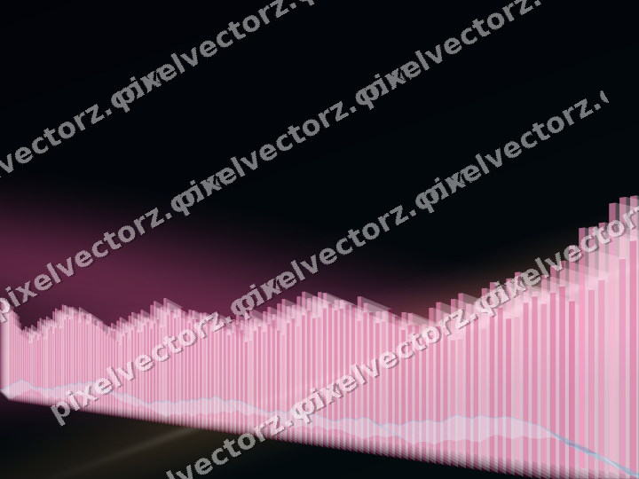 Glowing neon chart background in pink and cyan