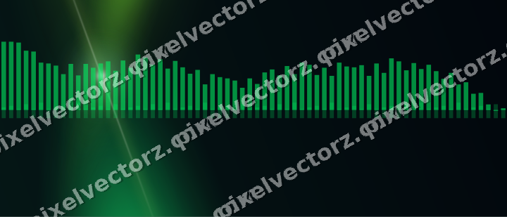Glowing neon chart background in green and lime