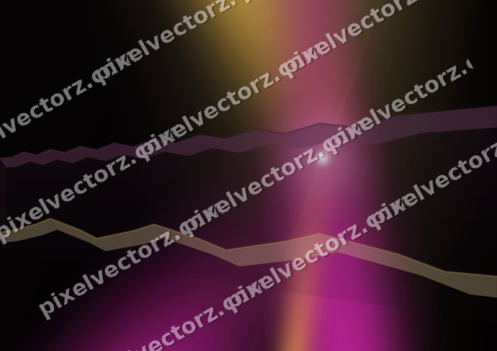 Glowing neon chart background in magenta and amber