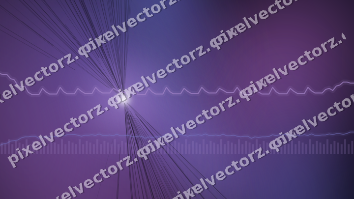 Glowing neon chart background in purple and blue
