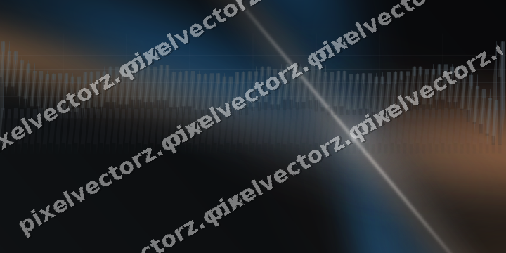 Glowing neon chart background in blue and orange
