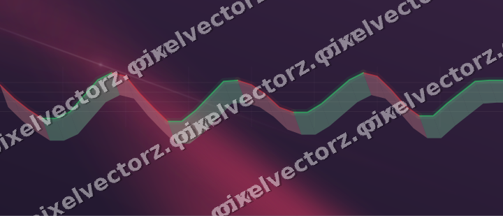 Glowing neon chart background in pink and amber