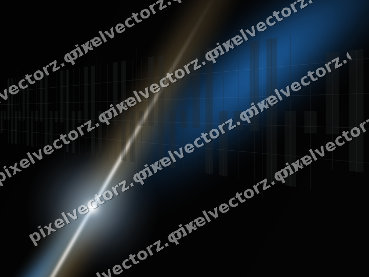Glowing neon chart background in blue and red