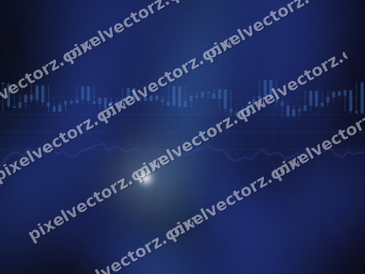 Glowing neon chart background in blue and cyan
