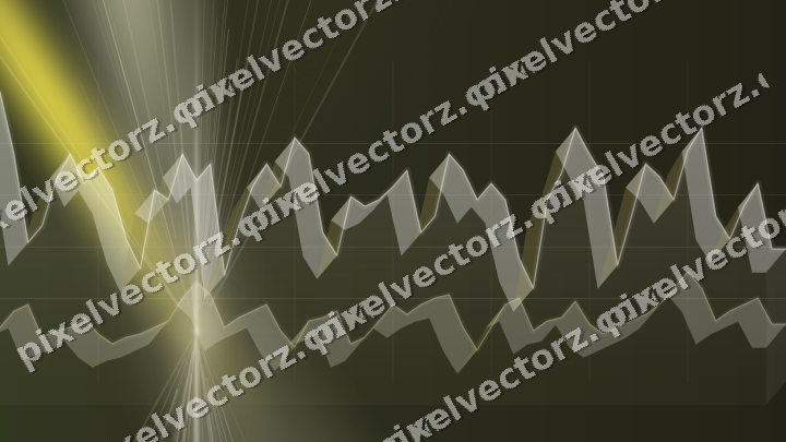 Glowing neon chart background in dark amber and yellow