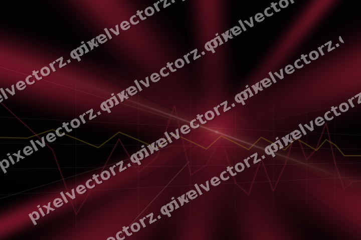 Glowing neon chart background in pink and red