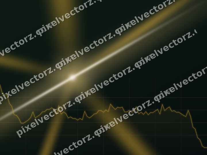 Glowing neon chart background in amber and green