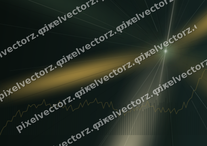 Glowing neon chart background in dark green and amber