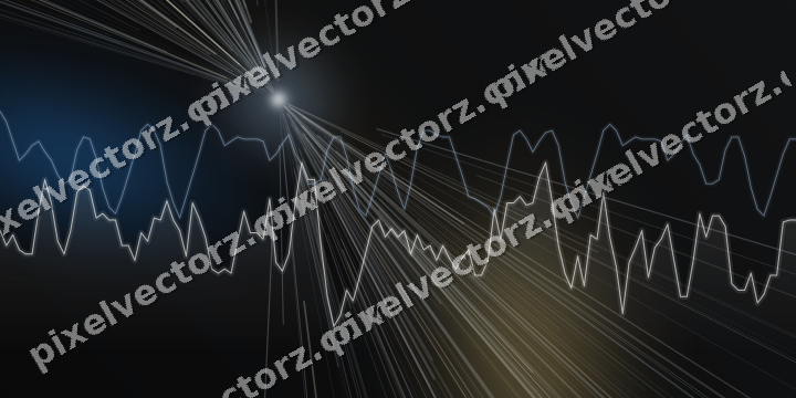 Leuchtender Neon Diagramm Hintergrund in Blau und Bernstein