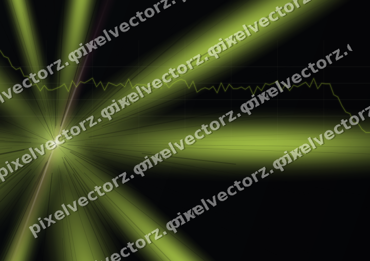 Glowing neon chart background in lime and amber