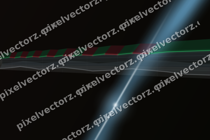 Glowing neon chart background in cyan and red