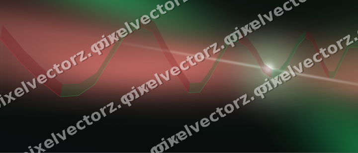 Glowing neon chart background in green and red