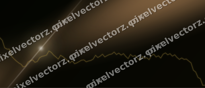 Glowing neon chart background in amber and orange