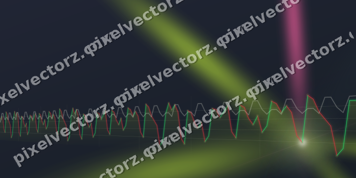 Glowing neon chart background in lime and amber