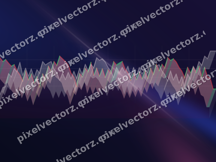 Glowing neon chart background in pink and blue