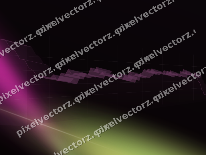 Glowing neon chart background in magenta and lime