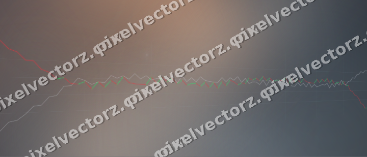 Glowing neon chart background in blue and orange