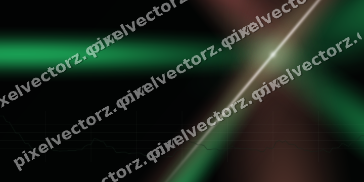 Glowing neon chart background in green and red