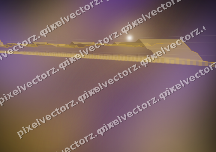 Glowing neon chart background in amber and purple