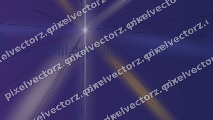 Glowing neon chart background in dark blue and amber