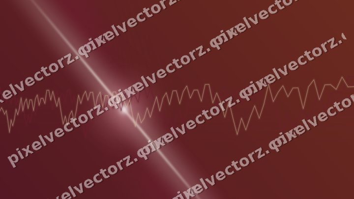 Glowing neon chart background in dark pink and red