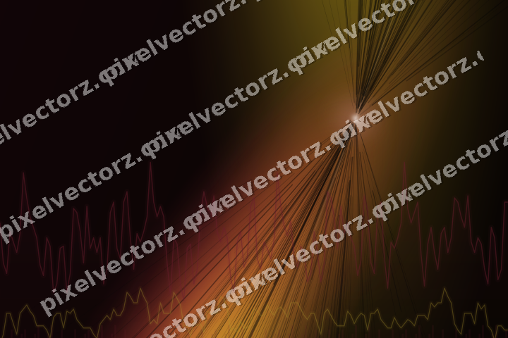Glowing neon chart background in pink and red