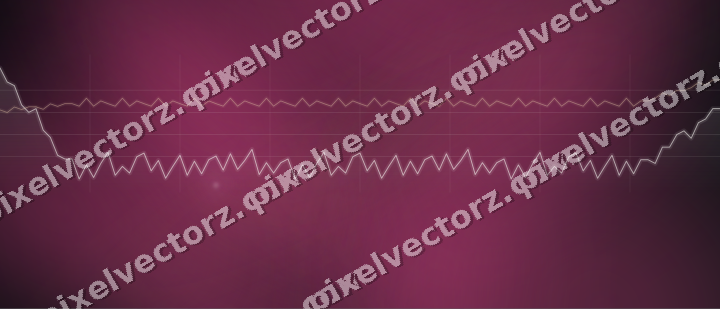 Glowing neon chart background in pink and orange
