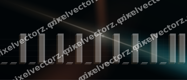 Glowing neon chart background in teal and orange