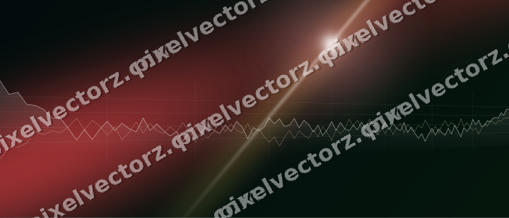 Glowing neon chart background in red and orange