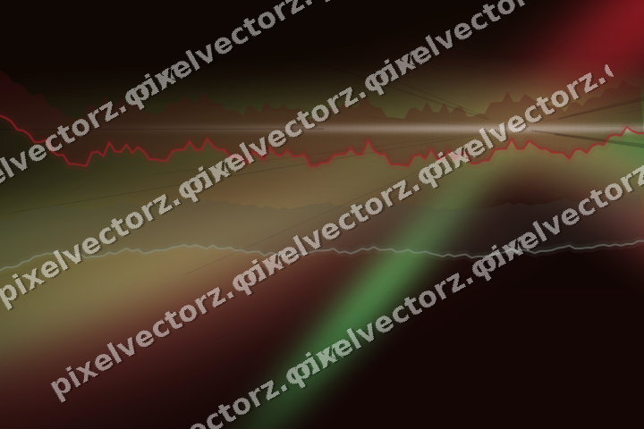 Glowing neon chart background in red and green