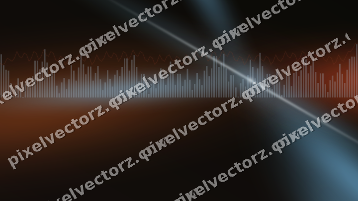 Glowing neon chart background in cyan and red