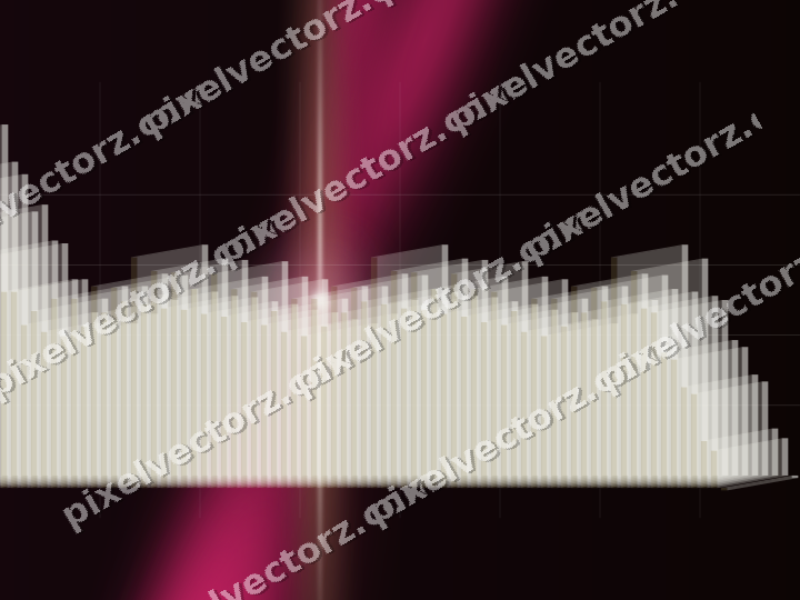 Glowing neon chart background in pink and yellow