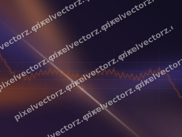 Glowing neon chart background in orange and blue