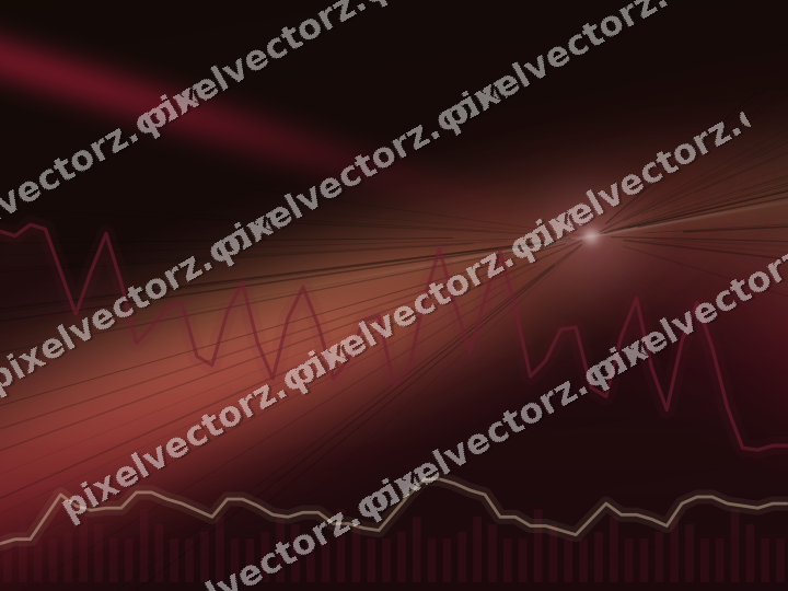 Glowing neon chart background in pink and red