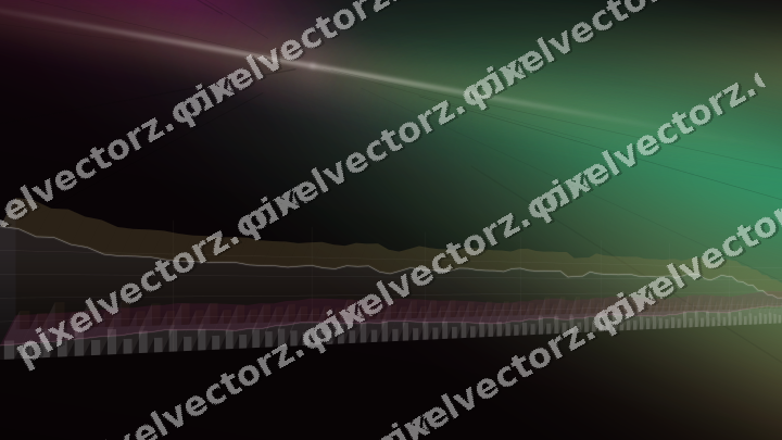 Glowing neon chart background in magenta and pink